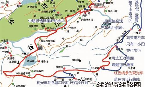 庐山旅游景点路线图